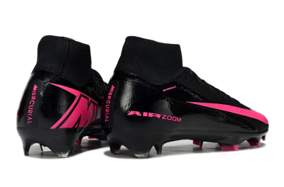 Unisex Nike Air Zoom Mercurial Superfly 10 Elite FG Football Boots - Black/Neon Pink/Blue Burst