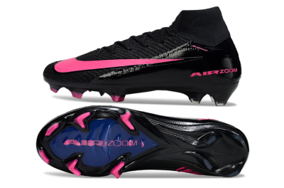 Unisex Nike Air Zoom Mercurial Superfly 10 Elite FG Football Boots - Black/Neon Pink/Blue Burst