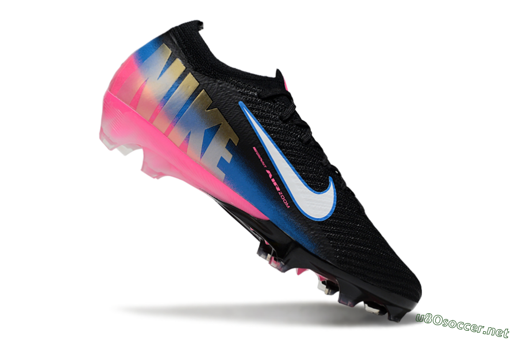 Unisex Nike Air Zoom Mercurial Vapor 16 Elite FG Football Boots - Black/Electric Blue/Pink Blast 4