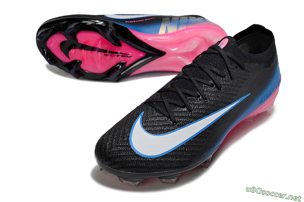 Unisex Nike Air Zoom Mercurial Vapor 16 Elite FG Football Boots - Black/Electric Blue/Pink Blast 3