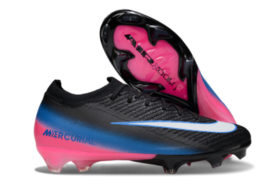 Unisex Nike Air Zoom Mercurial Vapor 16 Elite FG Football Boots - Black/Electric Blue/Pink Blast