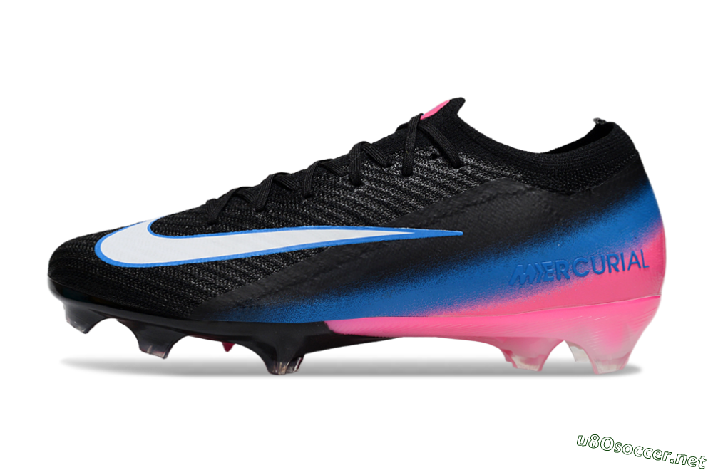 Unisex Nike Air Zoom Mercurial Vapor 16 Elite FG Football Boots - Black/Electric Blue/Pink Blast 0