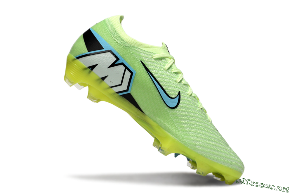 Unisex Nike Air Zoom Mercurial Vapor 16 Elite FG Football Boots - Lime/Aqua Blue/Neon Yellow 4