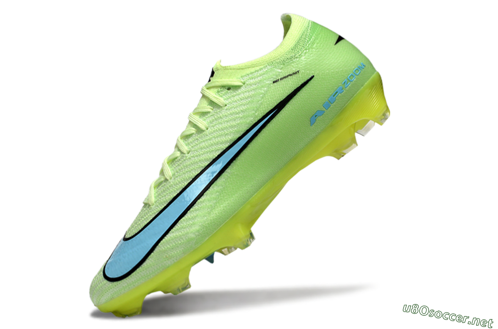 Unisex Nike Air Zoom Mercurial Vapor 16 Elite FG Football Boots - Lime/Aqua Blue/Neon Yellow 5