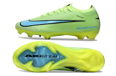 Unisex Nike Air Zoom Mercurial Vapor 16 Elite FG Football Boots - Lime/Aqua Blue/Neon Yellow