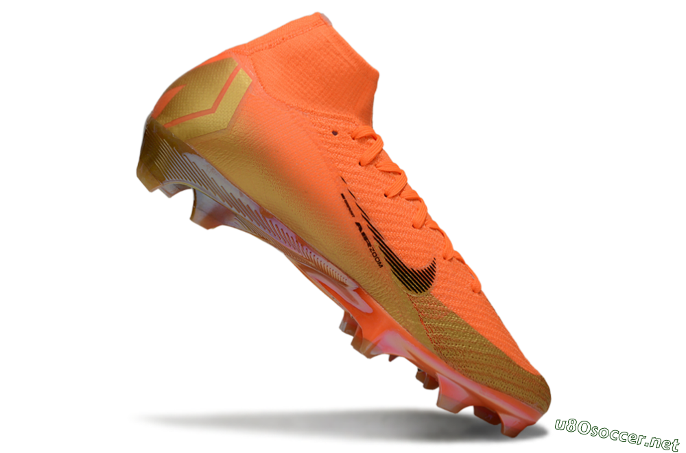 Unisex Nike Air Zoom Mercurial Superfly 10 Elite FG Football Boots - Orange/Sunset Orange/Gold Wave 4