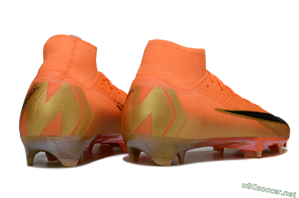 Unisex Nike Air Zoom Mercurial Superfly 10 Elite FG Football Boots - Orange/Sunset Orange/Gold Wave 6