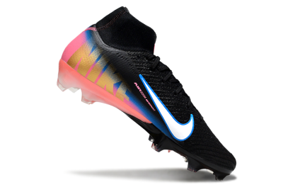 Unisex Nike Air Zoom Mercurial Superfly 10 Elite FG Football Boots - Black/Sky Blue/Flame Pink