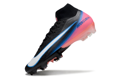 Unisex Nike Air Zoom Mercurial Superfly 10 Elite FG Football Boots - Black/Sky Blue/Flame Pink