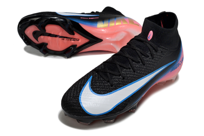 Unisex Nike Air Zoom Mercurial Superfly 10 Elite FG Football Boots - Black/Sky Blue/Flame Pink