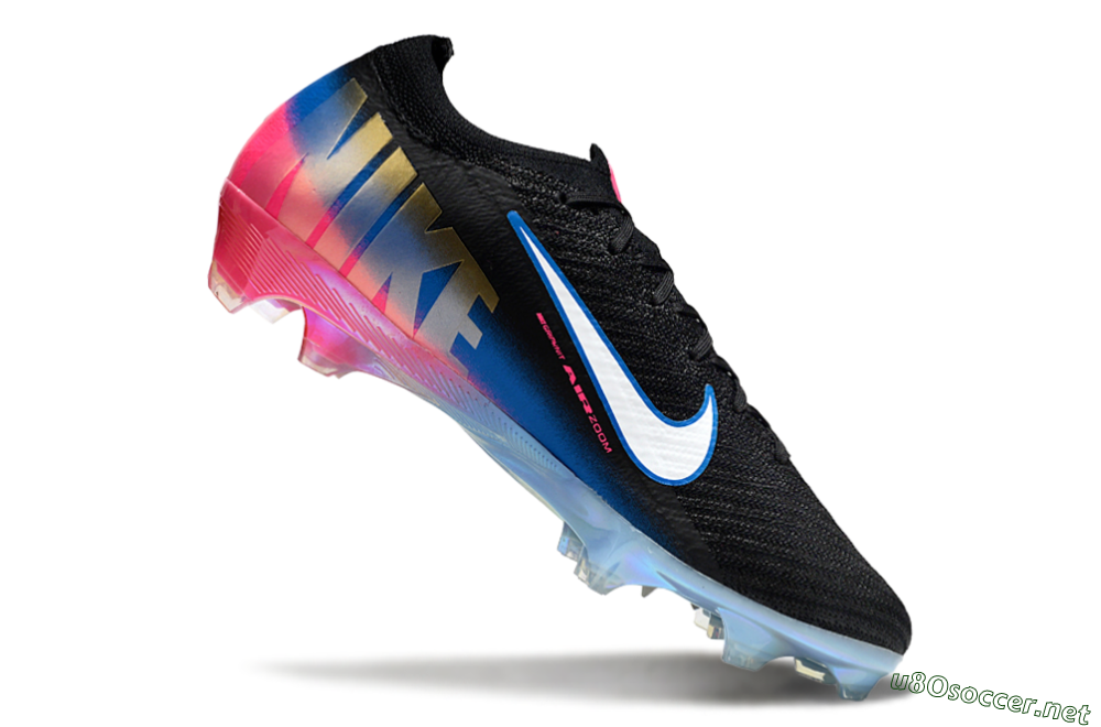 Unisex Nike Air Zoom Mercurial Vapor 16 Elite FG Football Boots - Black/Electric Blue/Pink Fury 4