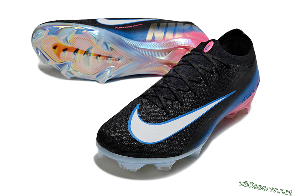 Unisex Nike Air Zoom Mercurial Vapor 16 Elite FG Football Boots - Black/Electric Blue/Pink Fury 3
