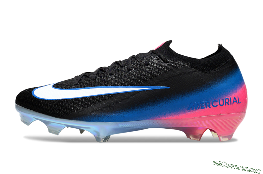 Unisex Nike Air Zoom Mercurial Vapor 16 Elite FG Football Boots - Black/Electric Blue/Pink Fury 0