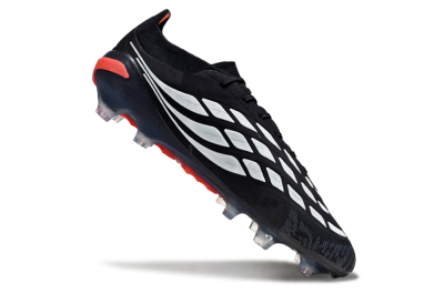 Men's Adidas Predator 26 Elite FG Football Boots - Black/Red/White