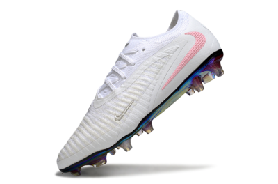 Unisex Nike Phantom 6 Low Elite FG Football Boots - White/Iridescent/Light Pink