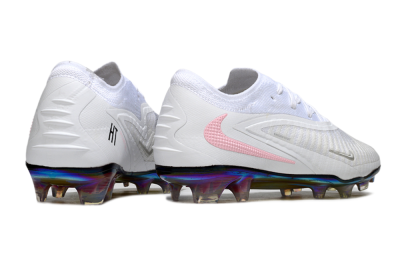Unisex Nike Phantom 6 Low Elite FG Football Boots - White/Iridescent/Light Pink