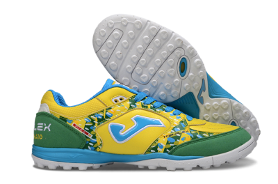 Men's Joma Top Flex TF Football Shoes - Yellow/Aquatic Blue/Grass Green