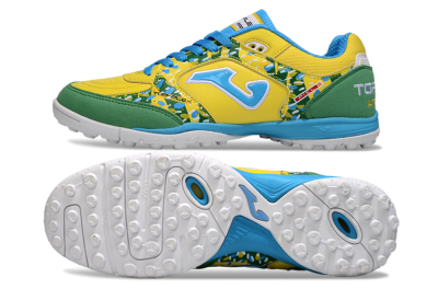 Men's Joma Top Flex TF Football Shoes - Yellow/Aquatic Blue/Grass Green