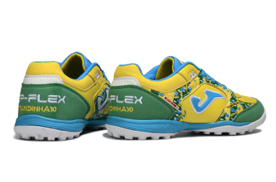 Men's Joma Top Flex TF Football Shoes - Yellow/Aquatic Blue/Grass Green