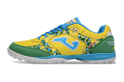 Men's Joma Top Flex TF Football Shoes - Yellow/Aquatic Blue/Grass Green