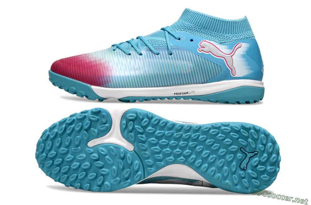 Men's Puma Future 8 Ultimate TF Football Boots - Aqua/Sunset Pink/Turquoise Blue 1