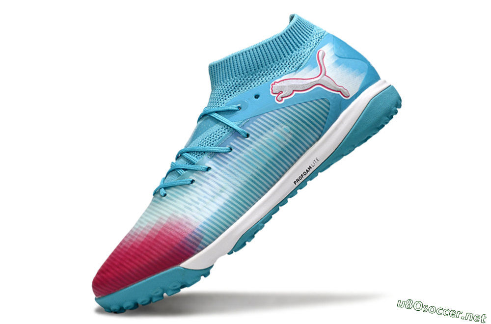 Men's Puma Future 8 Ultimate TF Football Boots - Aqua/Sunset Pink/Turquoise Blue 5