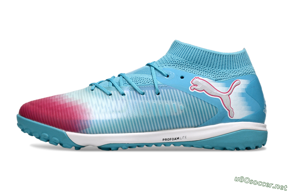 Men's Puma Future 8 Ultimate TF Football Boots - Aqua/Sunset Pink/Turquoise Blue 0