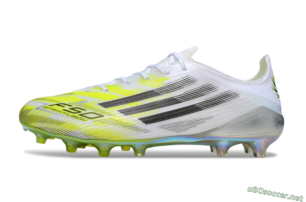 Men's Adidas F50 Elite FG Football Boots - White/Lime Glow/Neon Green 0