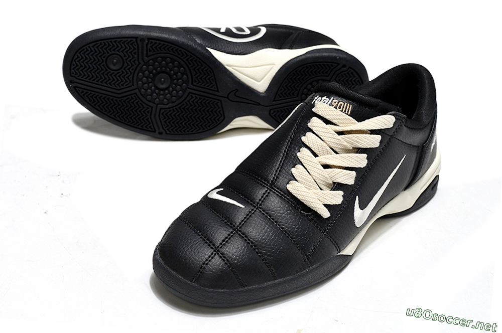 Men's Nike Total 90 III IC Football Shoes - Black/Cream/Black 3