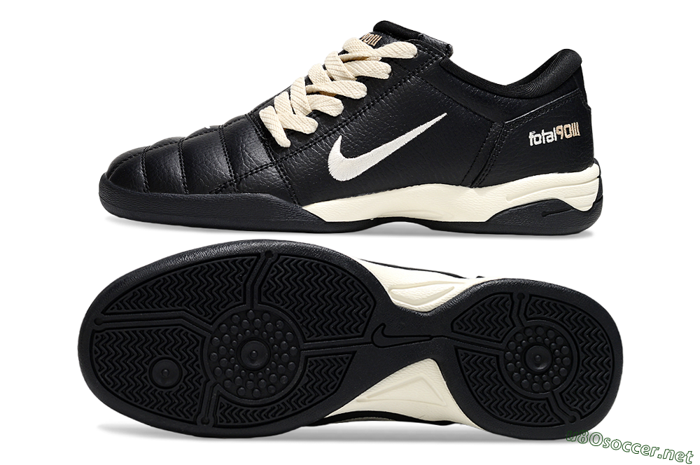 Men's Nike Total 90 III IC Football Shoes - Black/Cream/Black 1