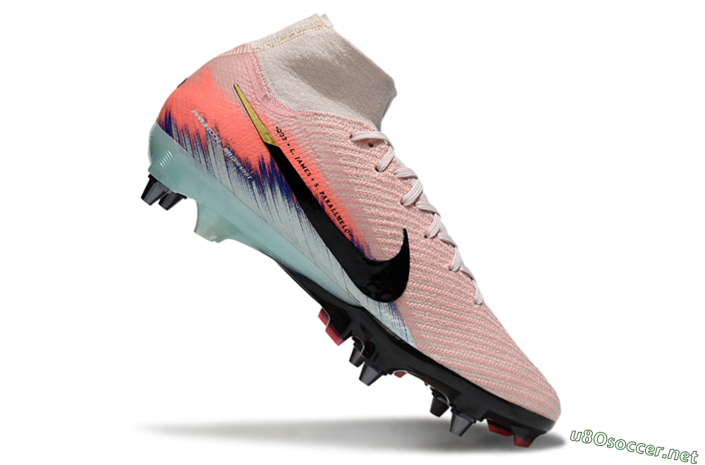 Men's Nike Air Zoom Mercurial Superfly 10 Elite SG Football Boots - Pink/Sunset Pink/Aqua Blue 4