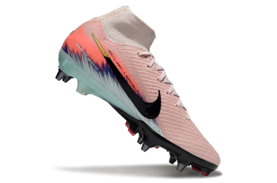 Men's Nike Air Zoom Mercurial Superfly 10 Elite SG Football Boots - Pink/Sunset Pink/Aqua Blue