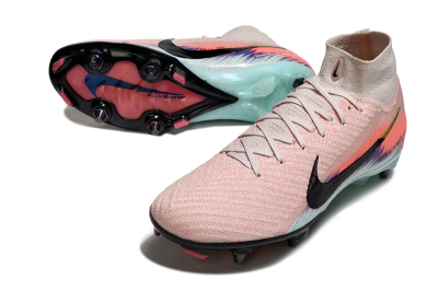 Men's Nike Air Zoom Mercurial Superfly 10 Elite SG Football Boots - Pink/Sunset Pink/Aqua Blue