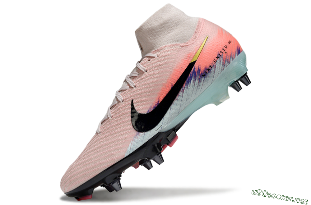 Men's Nike Air Zoom Mercurial Superfly 10 Elite SG Football Boots - Pink/Sunset Pink/Aqua Blue 5