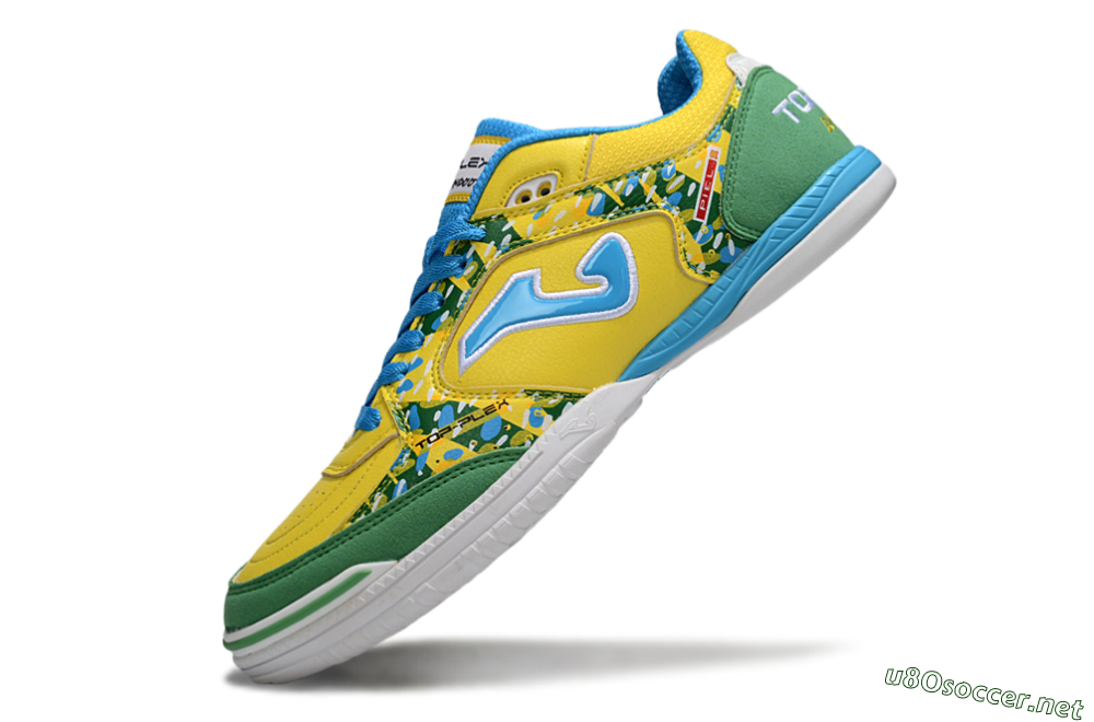 Men's Joma Top Flex IC Football Shoes - Yellow/Green Grass/Blue Sky 5