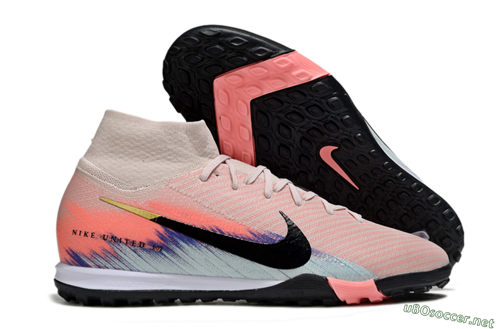 Unisex Nike Air Zoom Mercurial Superfly 10 Elite TF Football Shoes - Pink/Coral Dawn/Black Shadow 2
