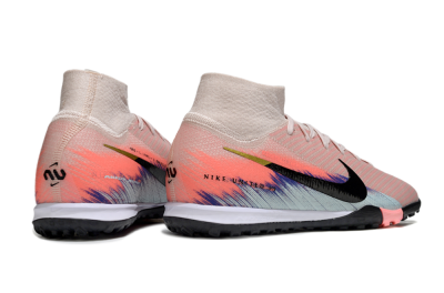 Unisex Nike Air Zoom Mercurial Superfly 10 Elite TF Football Shoes - Pink/Coral Dawn/Black Shadow