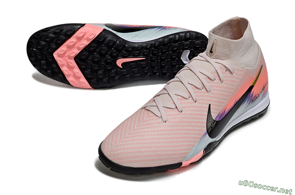 Unisex Nike Air Zoom Mercurial Superfly 10 Elite TF Football Shoes - Pink/Coral Dawn/Black Shadow 3
