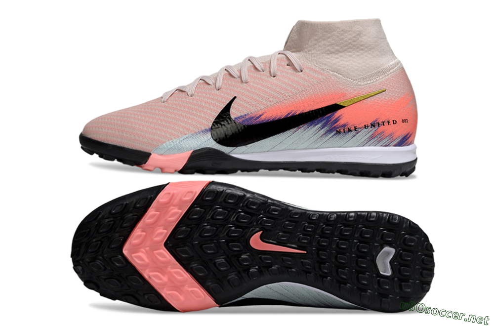 Unisex Nike Air Zoom Mercurial Superfly 10 Elite TF Football Shoes - Pink/Coral Dawn/Black Shadow 1