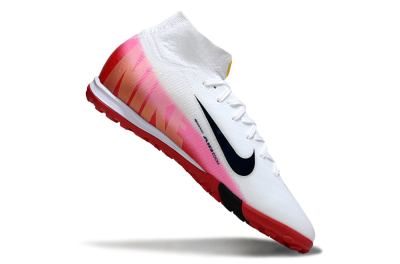 Unisex Nike Air Zoom Mercurial Superfly 10 Elite TF Football Shoes - White/Crimson Red/Soft Pink