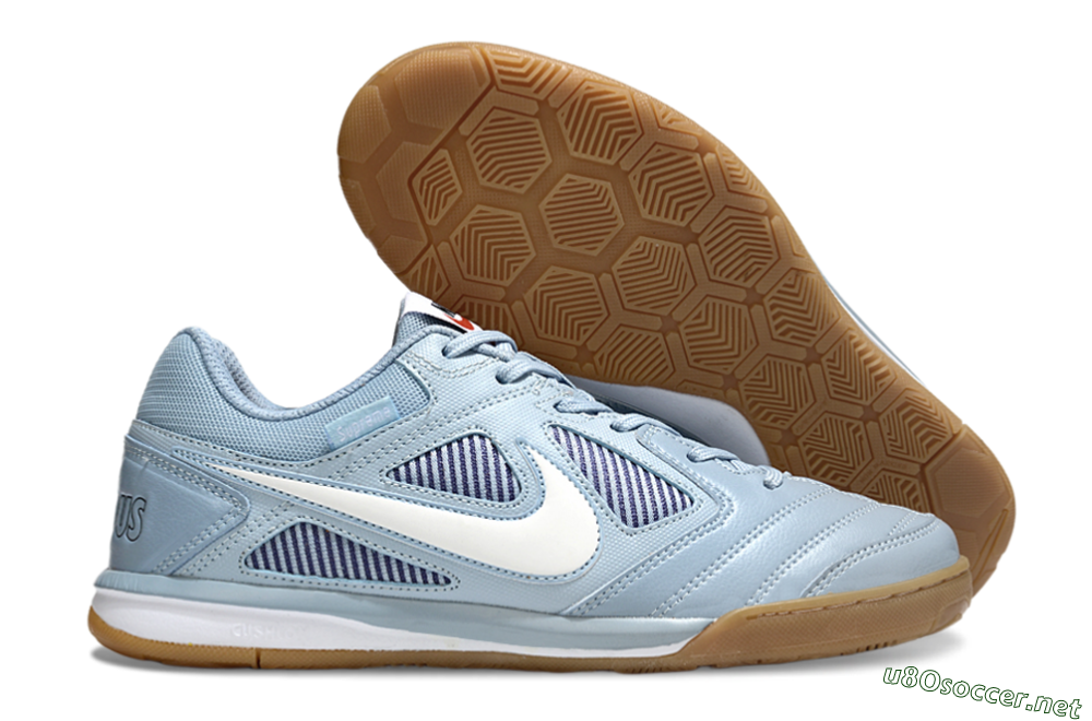 Men's Supreme x Nike SB Gato IC Football Shoes - Blue/Sky Blue/Sand 2