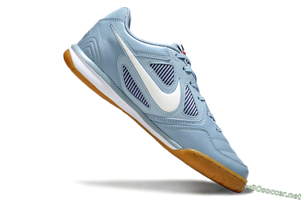 Men's Supreme x Nike SB Gato IC Football Shoes - Blue/Sky Blue/Sand 4
