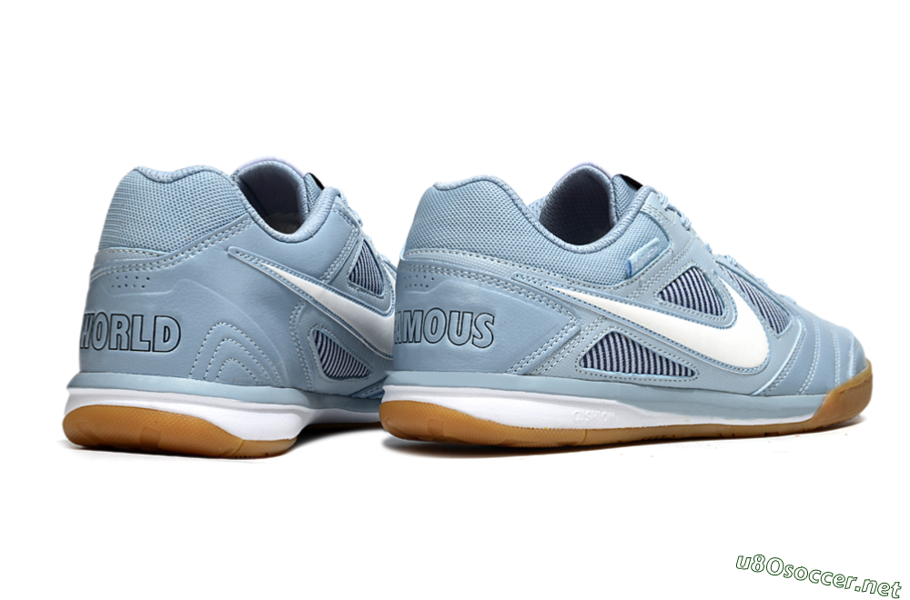 Men's Supreme x Nike SB Gato IC Football Shoes - Blue/Sky Blue/Sand 6