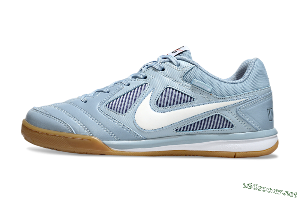 Men's Supreme x Nike SB Gato IC Football Shoes - Blue/Sky Blue/Sand 0