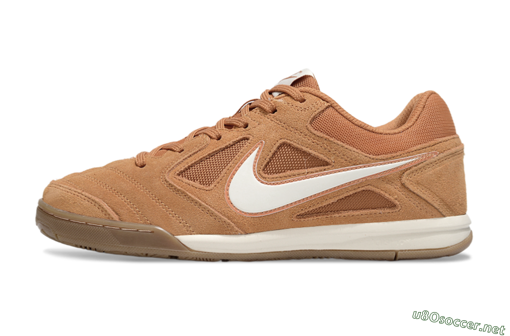 Men's Supreme x Nike SB Gato IC Football Shoes - Tan/Earthy Brown/Soft White 0