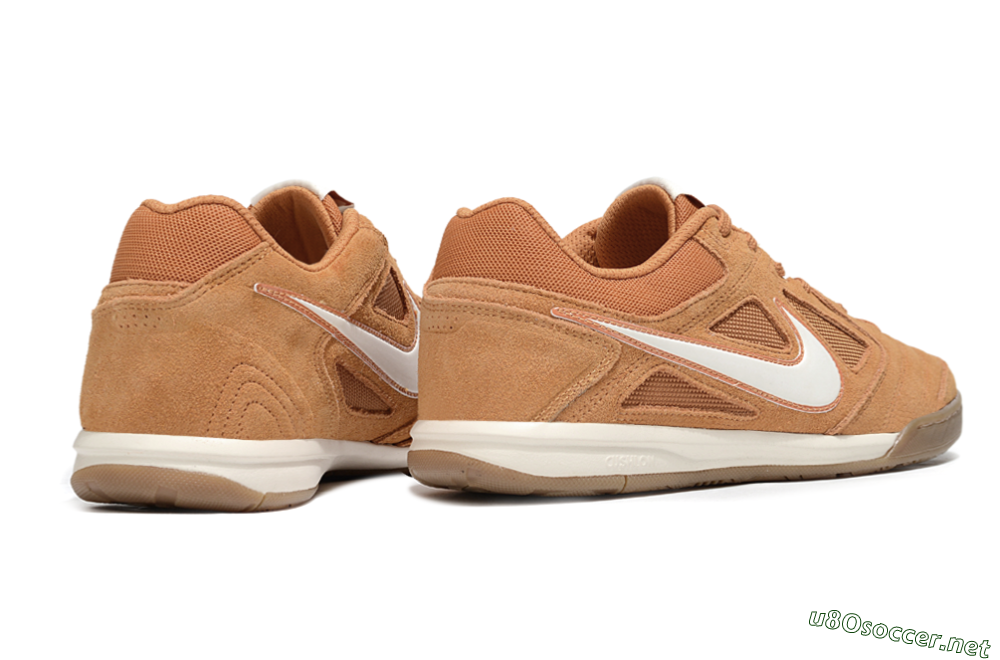 Men's Supreme x Nike SB Gato IC Football Shoes - Tan/Earthy Brown/Soft White 6