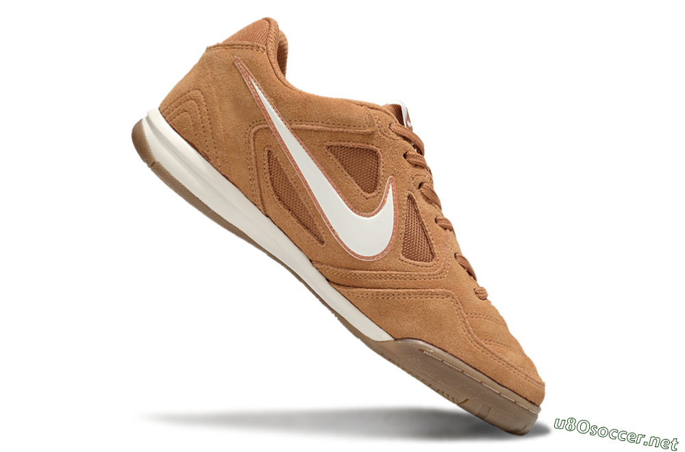 Men's Supreme x Nike SB Gato IC Football Shoes - Tan/Earthy Brown/Soft White 4