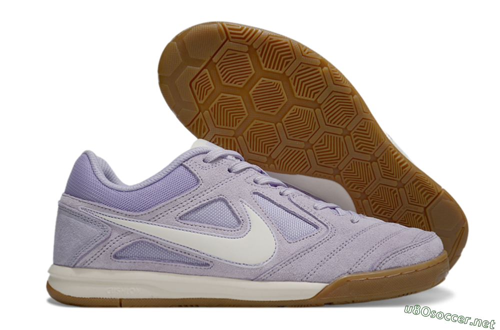 Men's Supreme x Nike SB Gato IC Football Shoes - Purple/Lavender Mist/Soft Taupe 2