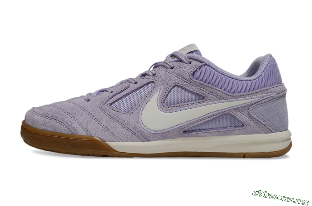 Men's Supreme x Nike SB Gato IC Football Shoes - Purple/Lavender Mist/Soft Taupe 0