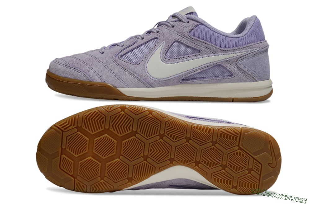 Men's Supreme x Nike SB Gato IC Football Shoes - Purple/Lavender Mist/Soft Taupe 1